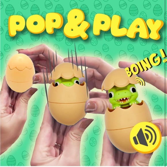 Egg Pops Talking Easter Egg Toy - Figure Pops Up & Plays Sounds, Easter Basket - Picture 4 of 5